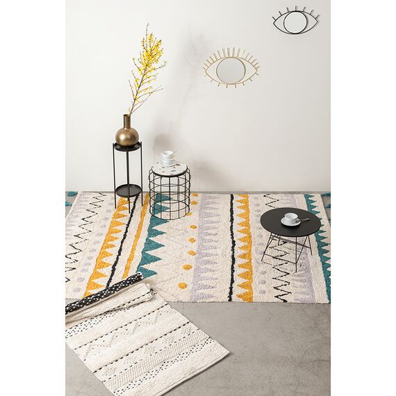Ковер из хлопка с контрастным этническим орнаментом из коллекции Ethnic, 160x230 см, изображение 8