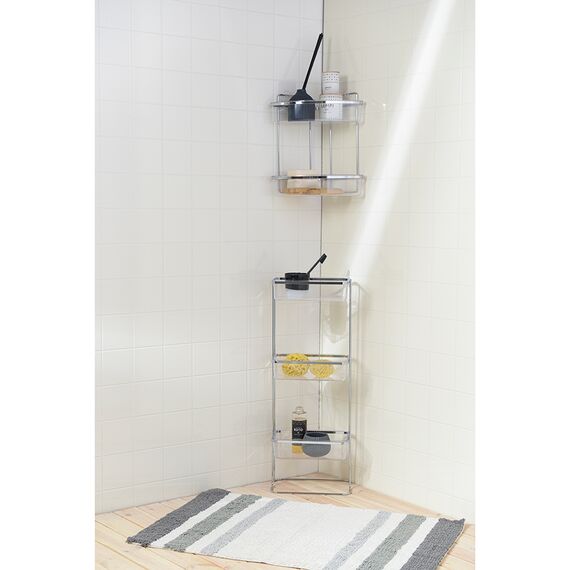 Коврик для ванной из хлопка с серой полоской коллекции Essential, 50х80 см, изображение 5