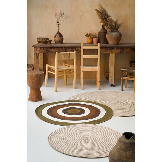 Ковер из хлопка Target коричневого цвета из коллекции Ethnic, d 150 см, изображение 8