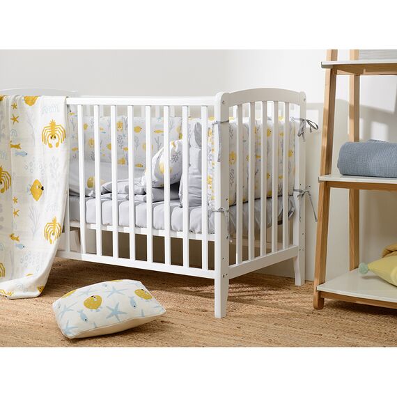 Комплект детского постельного белья из сатина светло-серого цвета из коллекции Essential, 110х140 см, изображение 3