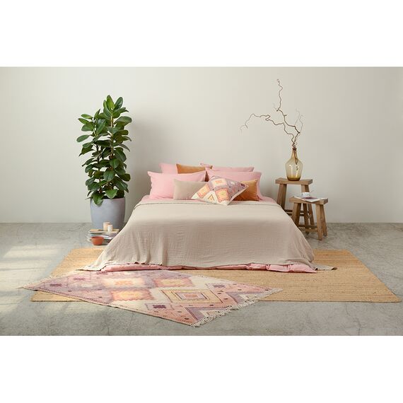 Ковер из хлопка с этническим орнаментом цвета лаванды из коллекции Ethnic, 160x230 см, изображение 2