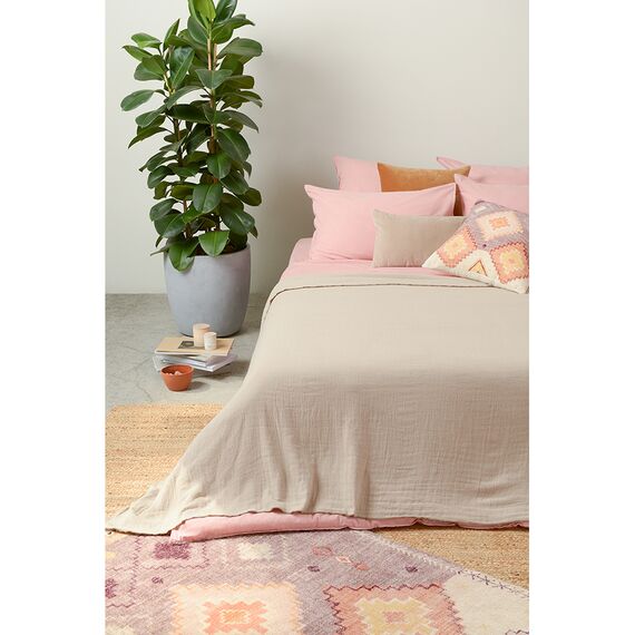 Ковер из хлопка с этническим орнаментом цвета лаванды из коллекции Ethnic, 160x230 см, изображение 3