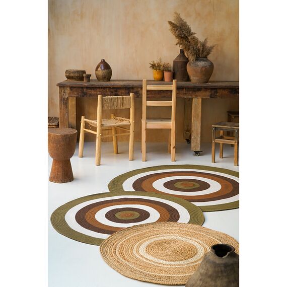 Ковер из хлопка Target коричневого цвета из коллекции Ethnic, d 150 см, изображение 2