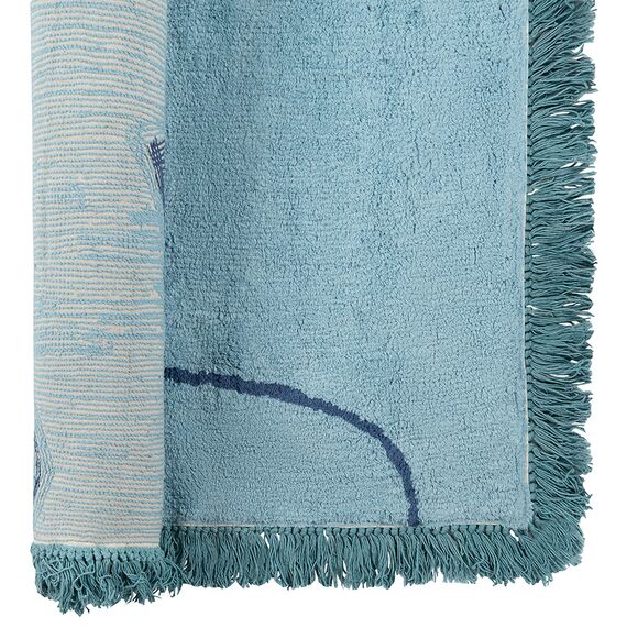 Ковер из хлопка с геометрическим принтом, бахромой и кисточками из коллекции Ethnic, 200х300 см, изображение 7