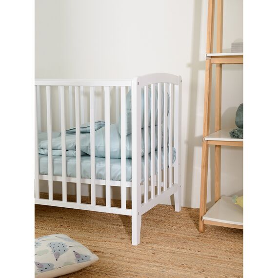 Комплект детского постельного белья из сатина голубого цвета из коллекции Essential, 110х140 см, изображение 4