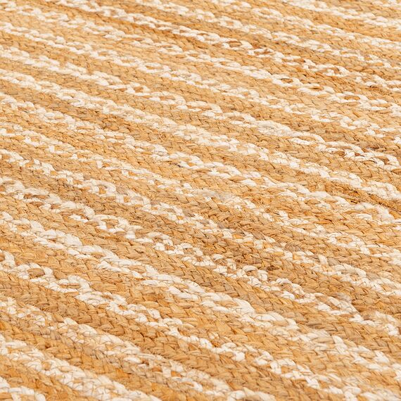 Ковер из джута бежевого цвета в полоску из коллекции Ethnic, 160х230 см, изображение 5