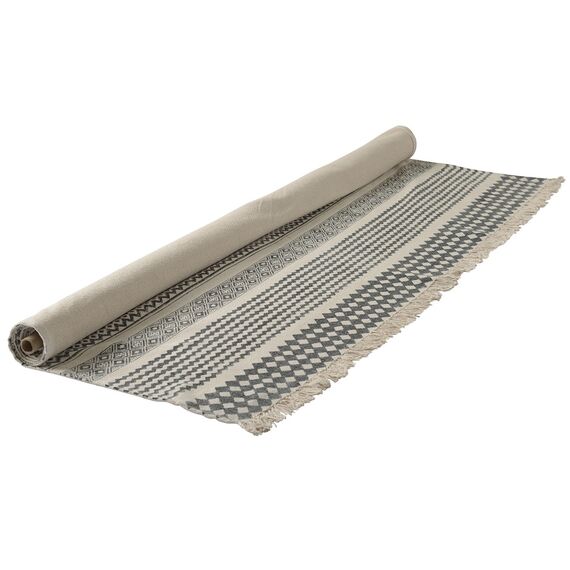 Ковер из хлопка с контрастным орнаментом и бахромой из коллекции Ethnic, 200х300 см, изображение 7