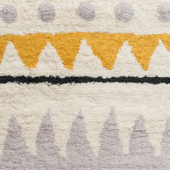 Ковер из хлопка с контрастным этническим орнаментом из коллекции Ethnic, 70х160 см, изображение 4