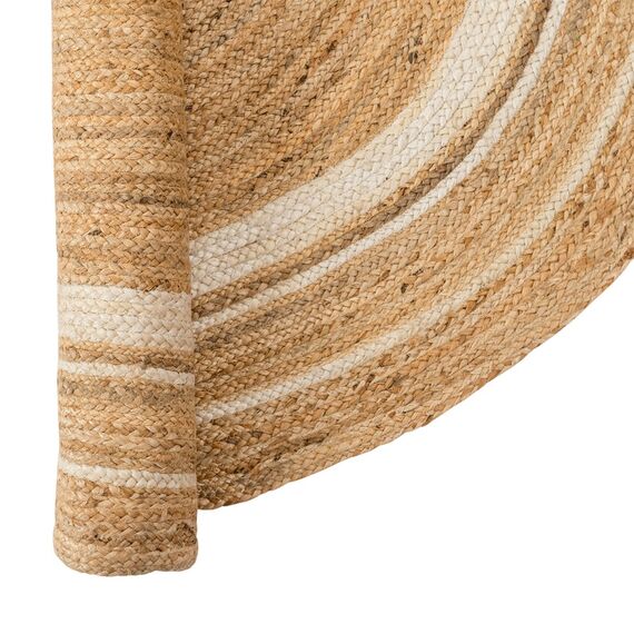 Ковер из джута овальный с вставками белого цвета из коллекции Ethnic, 160х230 см, изображение 5