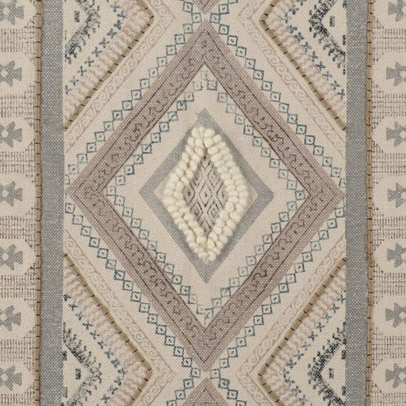 Ковер из хлопка, шерсти и джута с геометрическим орнаментом из коллекции Ethnic, 70х160 см, изображение 8