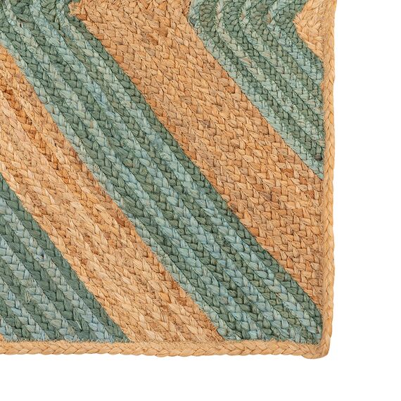 Ковер из джута с вставками зеленого цвета из коллекции Ethnic, 70х160 см, изображение 4