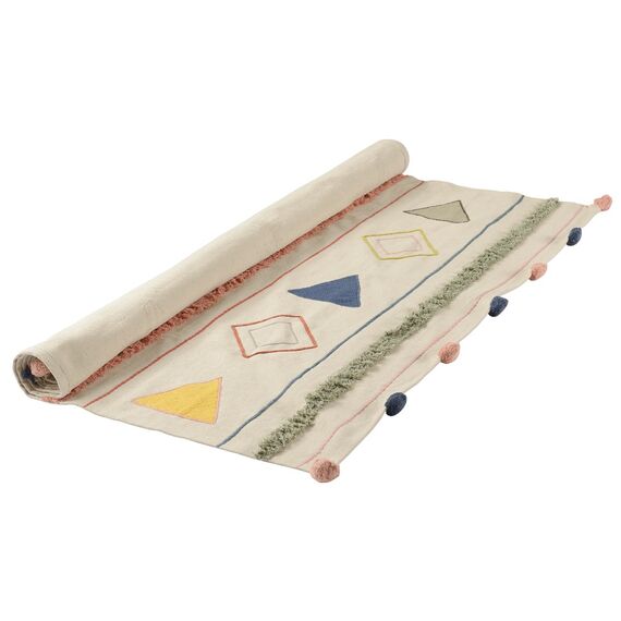 Ковер из хлопка в этническом стиле с орнаментом Птицы из коллекции Ethnic, 120х180 см, изображение 7