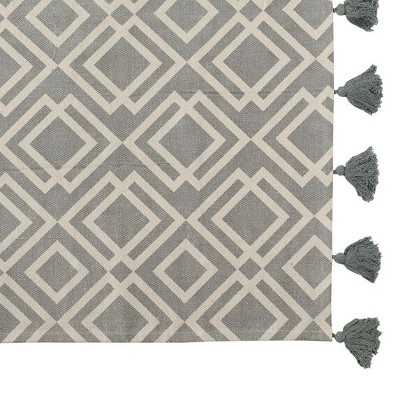 Ковер из хлопка с этническим узором Ромбы и кисточками из коллекции Ethnic, 160х230 см, изображение 7
