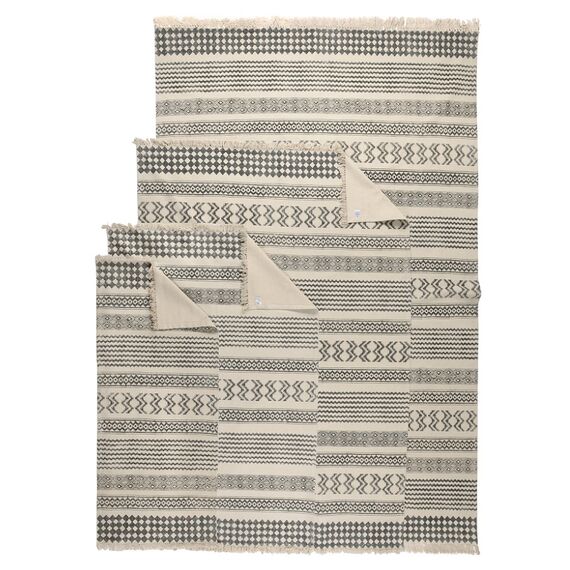 Ковер из хлопка с контрастным орнаментом и бахромой из коллекции Ethnic, 120х180 см, изображение 11