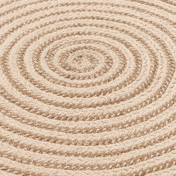 Ковер из хлопка Target бежевого цвета из коллекции Ethnic, d 90 см, изображение 4