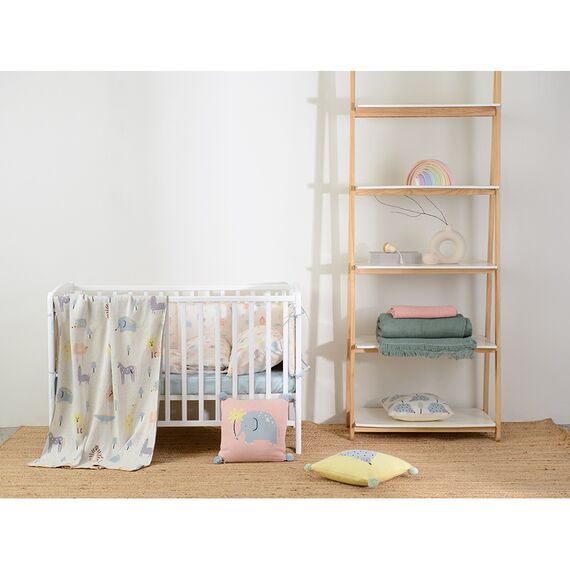 Комплект постельного белья из сатина с принтом Animalia world из коллекции Tiny world, 110х140 см, изображение 4