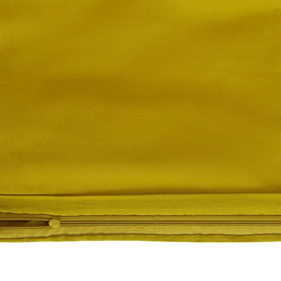 Комплект постельного белья оливкового цвета с контрастным кантом из коллекции Essential, 200х220 см, изображение 4