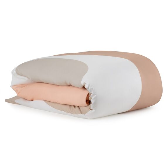 Комплект постельного белья из сатина бежевого цвета с авторским принтом из коллекции Freak Fruit, 150х200 см, изображение 7