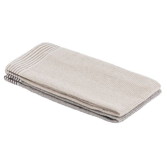 Набор из двух вафельных полотенец с контрастным кантом из коллекции Essential, 50х70 см, изображение 4
