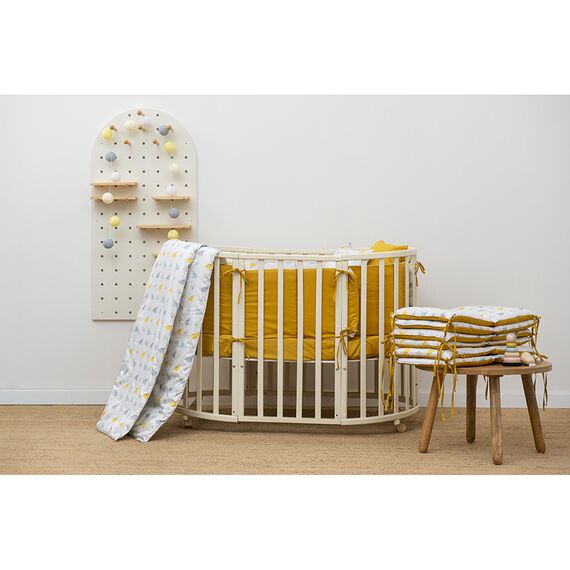 Комплект постельного белья из сатина с принтом Dinosauria world из коллекции Tiny world, 110х140 см, изображение 9