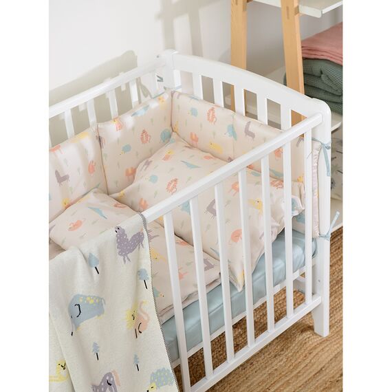 Комплект постельного белья из сатина с принтом Animalia world из коллекции Tiny world, 110х140 см, изображение 2