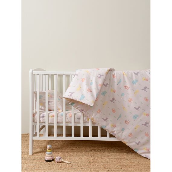 Комплект постельного белья из сатина с принтом Animalia world из коллекции Tiny world, 150х200 см, изображение 5