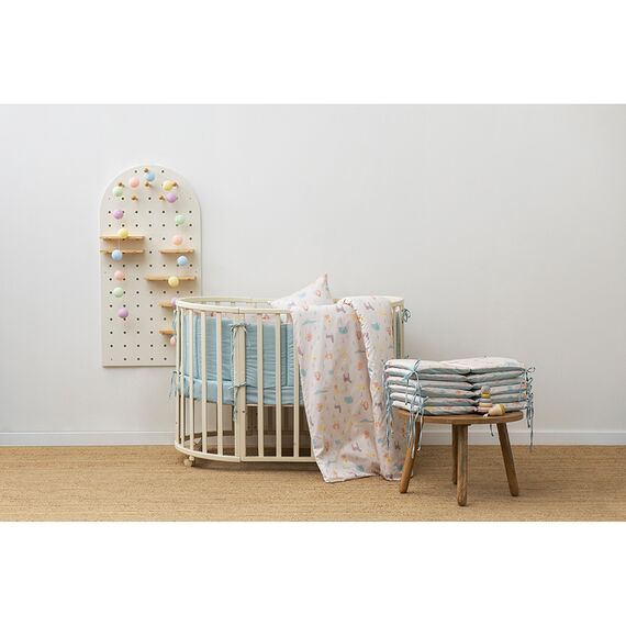 Комплект постельного белья из сатина с принтом Animalia world из коллекции Tiny world, 110х140 см, изображение 12