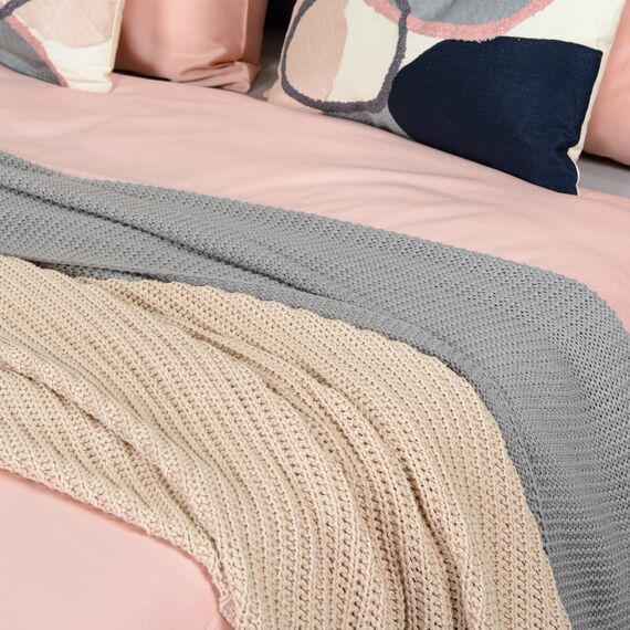 Комплект постельного белья полутораспальный из сатина цвета пыльной розы из коллекции Essential, изображение 7