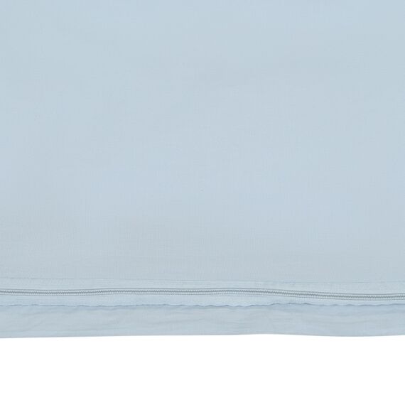 Комплект постельного белья полутораспальный небесно-голубого цвета из органического стираного хлопка из коллекции Essential, изображение 5