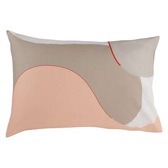 Набор из двух наволочек из сатина  бежевого цвета с авторским принтом из коллекции Freak Fruit, 50х70 см, изображение 4