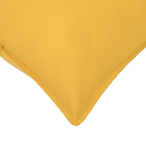 Набор из двух наволочек горчичного цвета из органического стираного хлопка из коллекции Essential, 50х70 см, изображение 4