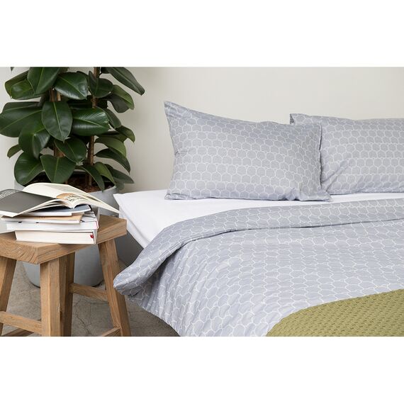 Комплект постельного белья из сатина с жаккардовым рисунком Хвойный вальс из коллекции Russian North, 150х200 см, изображение 3