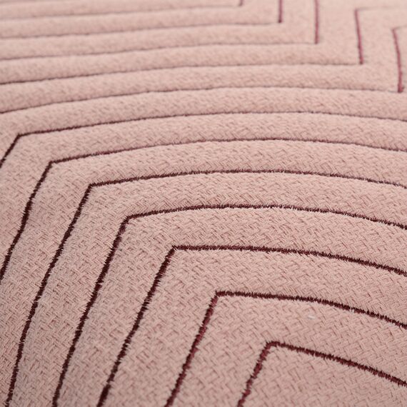 Подушка декоративная cтеганая из хлопка цвета пыльной розы из коллекции Ethnic, 45х45 см, изображение 15