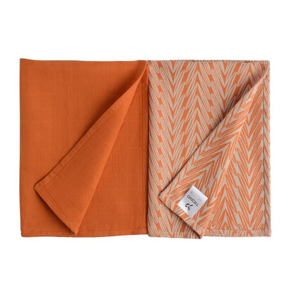 Набор муслиновых кухонных полотенец с графичным принтом Колосья Russian North, 50х70 см, изображение 3