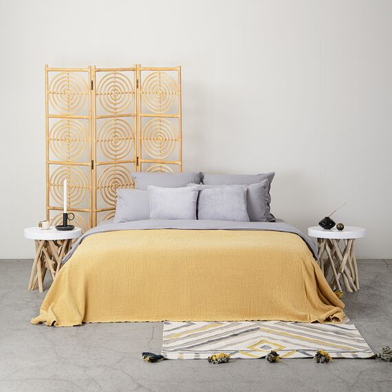 Набор из двух наволочек серого цвета из органического стираного хлопка из коллекции Essential, 50х70 см, изображение 2