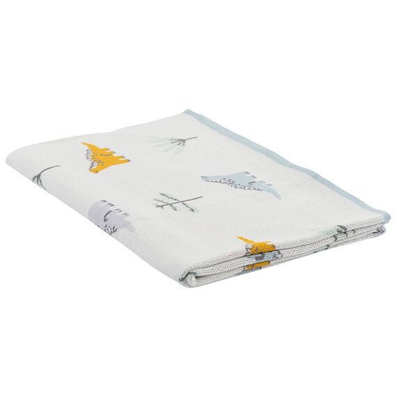 Плед из хлопка с принтом Dinosauria world из коллекции Tiny world 80х110 см, изображение 9