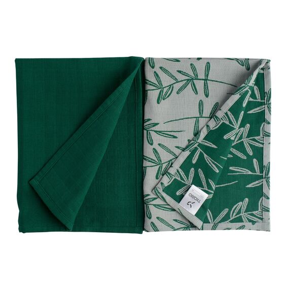 Набор муслиновых кухонных полотенец с графичным принтом Папоротник Russian North, 50х70 см, изображение 4