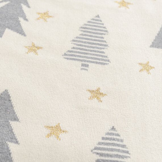 Плед из хлопка с новогодним рисунком Magic forest из коллекции New Year Essential, 130х180 см, изображение 6