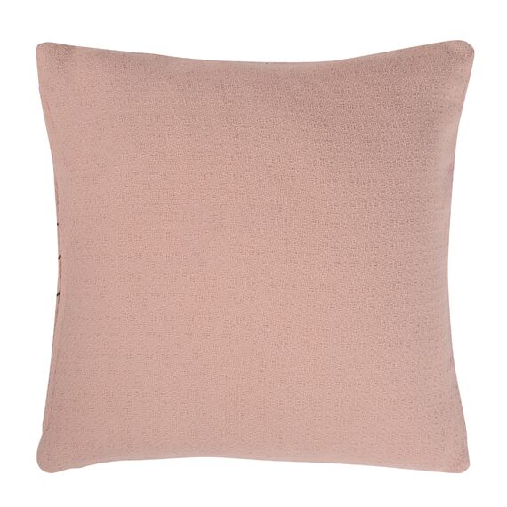 Подушка декоративная cтеганая из хлопка цвета пыльной розы из коллекции Ethnic, 45х45 см, изображение 10