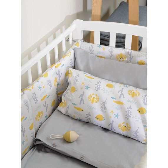 Наволочка из сатина с принтом Oceania world из коллекции Tiny world, 30х50 см, изображение 3