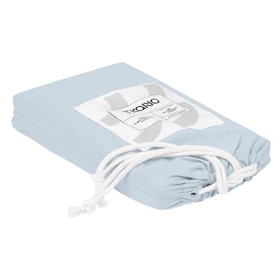 Набор из двух наволочек небесно-голубого цвета из органического стираного хлопка из коллекции Essential, 70х70 см, изображение 6