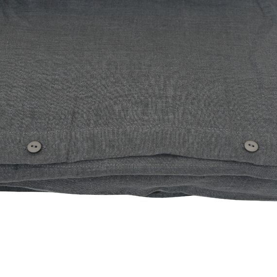 Пододеяльник изо льна темно-серого цвета Essential, 200х200 см, изображение 2