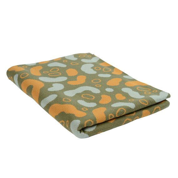 Плед вязаный с авторским принтом Animal spots из коллекции Wild, 130х180 см, изображение 2