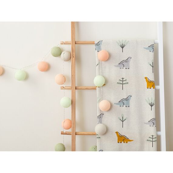 Плед из хлопка с принтом Dinosauria world из коллекции Tiny world 80х110 см, изображение 2