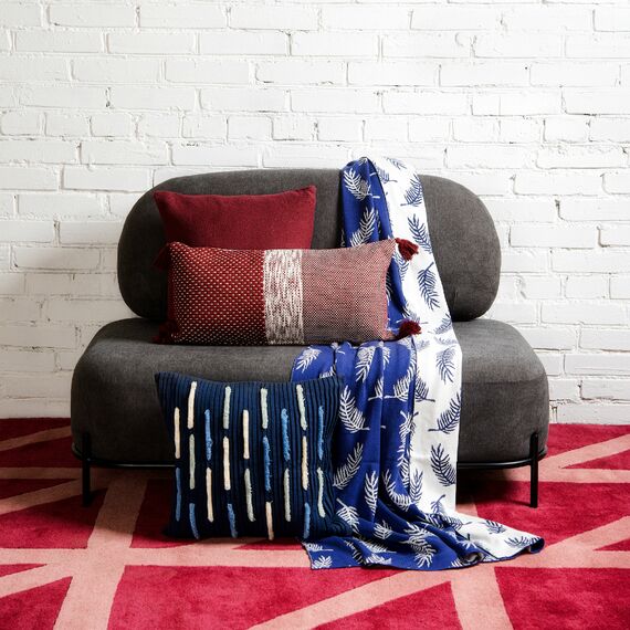 Подушка декоративная с бахромой и эффектом плиссе из коллекции Ethnic, 45х45 см, изображение 2