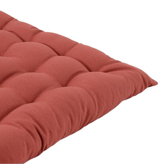 Подушка на стул из хлопка терракотового цвета из коллекции Prairie, 40х40 см, изображение 4
