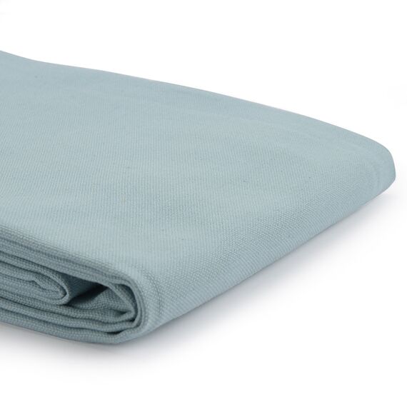 Покрывало из фактурного хлопка голубого цвета с контрастным кантом из коллекции Essential, 230х250 см, изображение 4