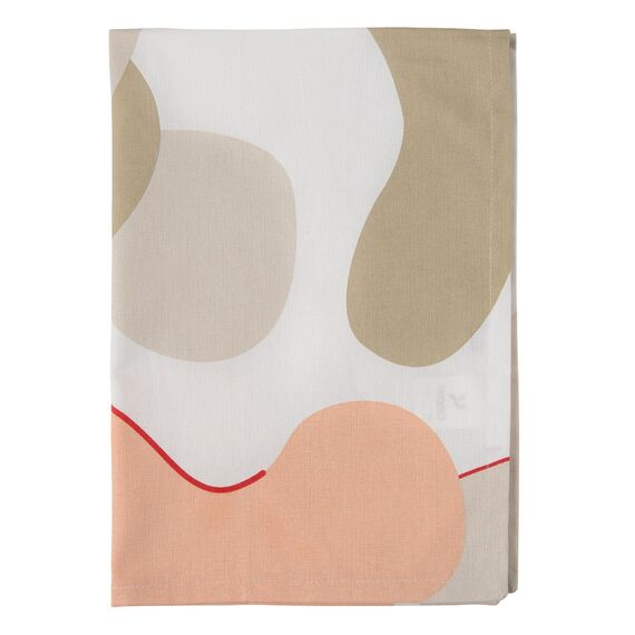 Полотенце кухонное бежевого цвета с авторским принтом из коллекции Freak Fruit, 50х70 см, изображение 2