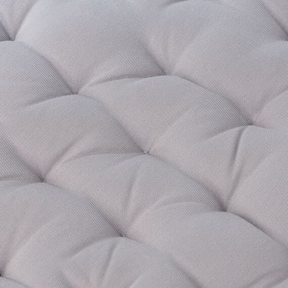 Подушка на стул круглая из хлопка серого цвета из коллекции Essential, 40 см, изображение 4