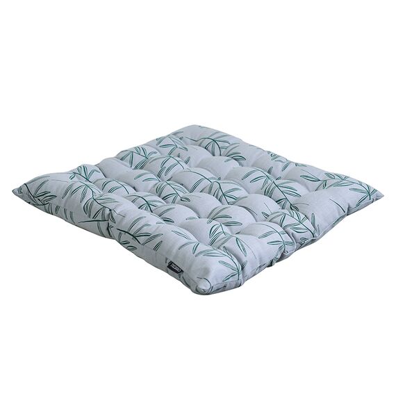 Подушка на стул стеганая из хлопка с графичным принтом Папоротник из коллекции Russian North, 40х40 см, изображение 3